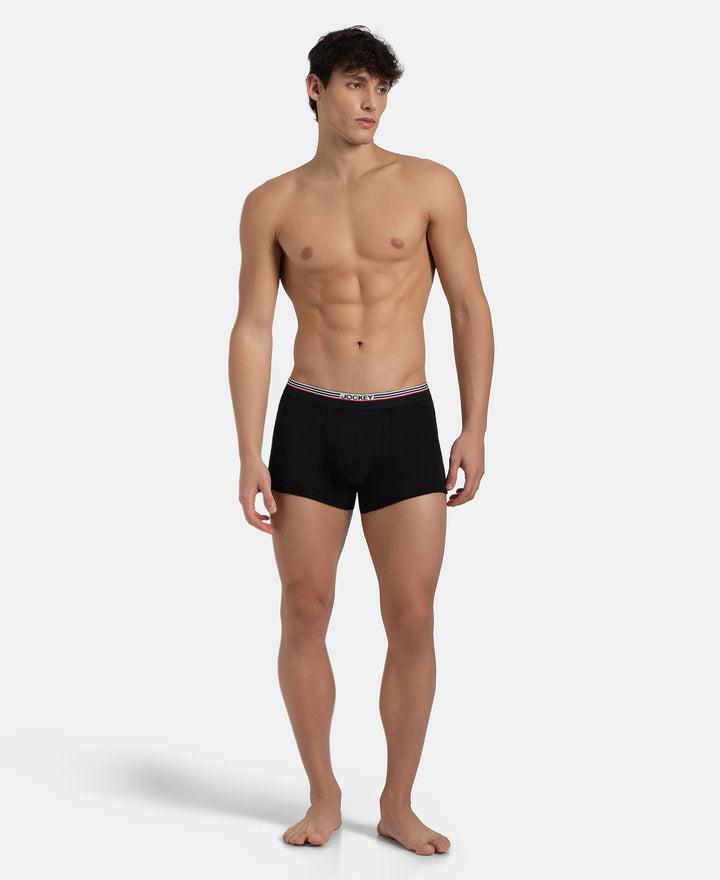 Super Combed Cotton Rib Trunk with Ultrasoft Waistband - New Black