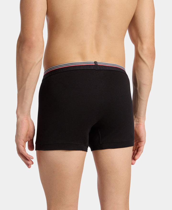 Super Combed Cotton Rib Trunk with Ultrasoft Waistband - Black