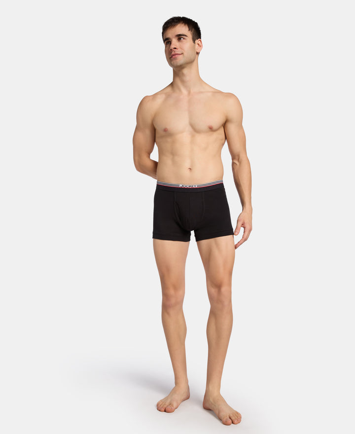 Super Combed Cotton Rib Trunk with Ultrasoft Waistband - Black