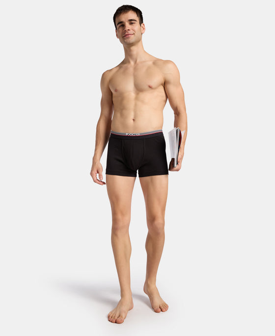 Super Combed Cotton Rib Trunk with Ultrasoft Waistband - Black
