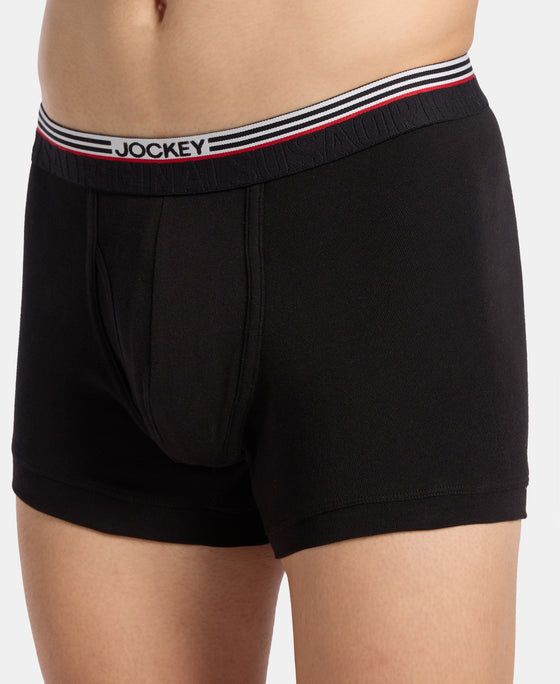 Super Combed Cotton Rib Trunk with Ultrasoft Waistband - Black