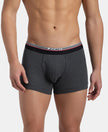 Super Combed Cotton Rib Trunk with Ultrasoft Waistband - New Charcoal Melange