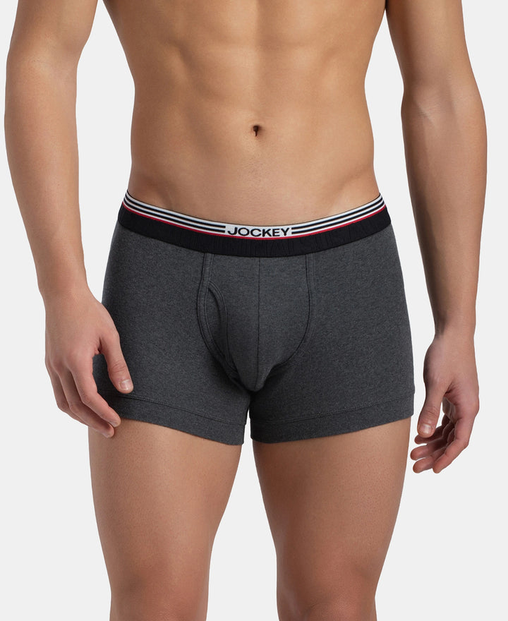 Super Combed Cotton Rib Trunk with Ultrasoft Waistband - New Charcoal Melange