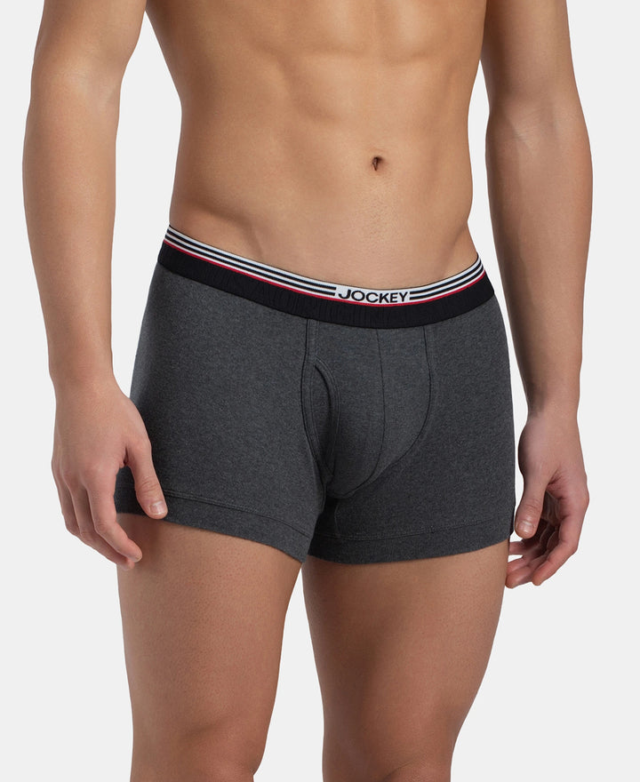 Super Combed Cotton Rib Trunk with Ultrasoft Waistband - New Charcoal Melange