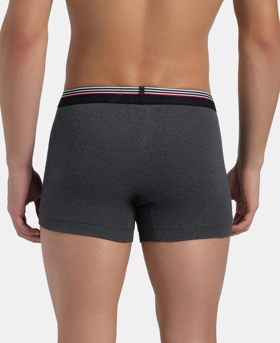 Super Combed Cotton Rib Trunk with Ultrasoft Waistband - New Charcoal Melange