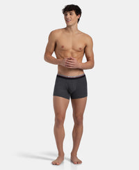 Super Combed Cotton Rib Trunk with Ultrasoft Waistband - New Charcoal Melange