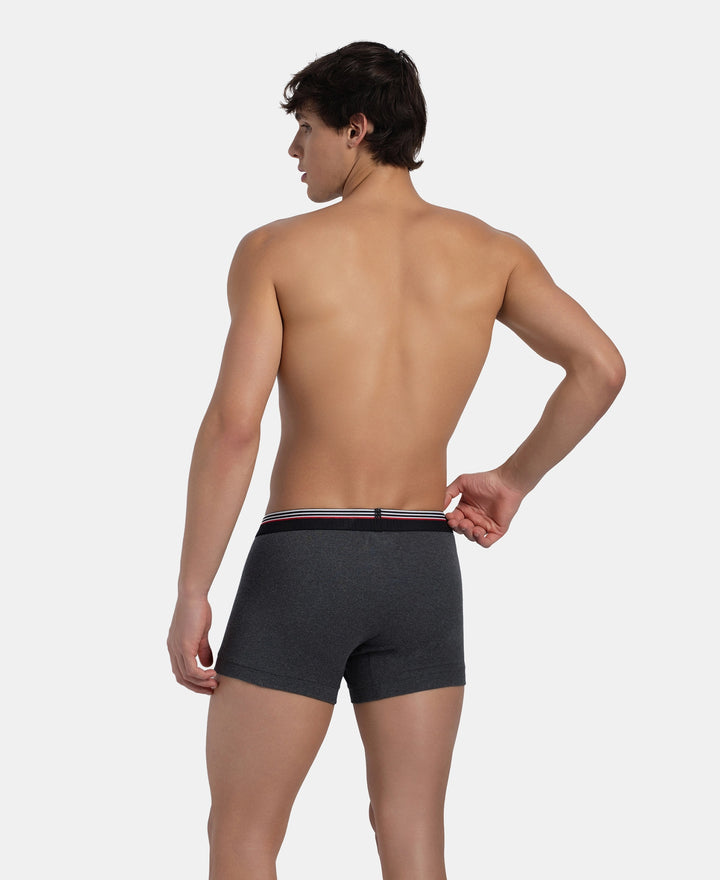 Super Combed Cotton Rib Trunk with Ultrasoft Waistband - New Charcoal Melange