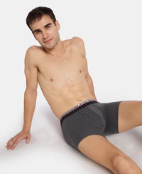 Super Combed Cotton Rib Trunk with Ultrasoft Waistband - Charcoal Melange