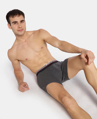 Super Combed Cotton Rib Trunk with Ultrasoft Waistband - Charcoal Melange