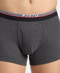 Super Combed Cotton Rib Trunk with Ultrasoft Waistband - Charcoal Melange