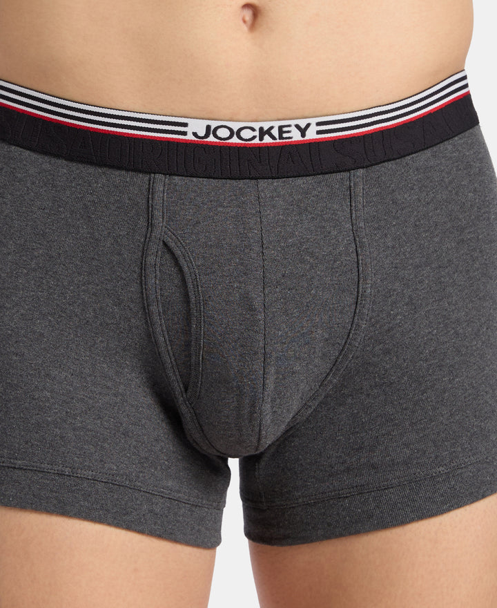 Super Combed Cotton Rib Trunk with Ultrasoft Waistband - Charcoal Melange