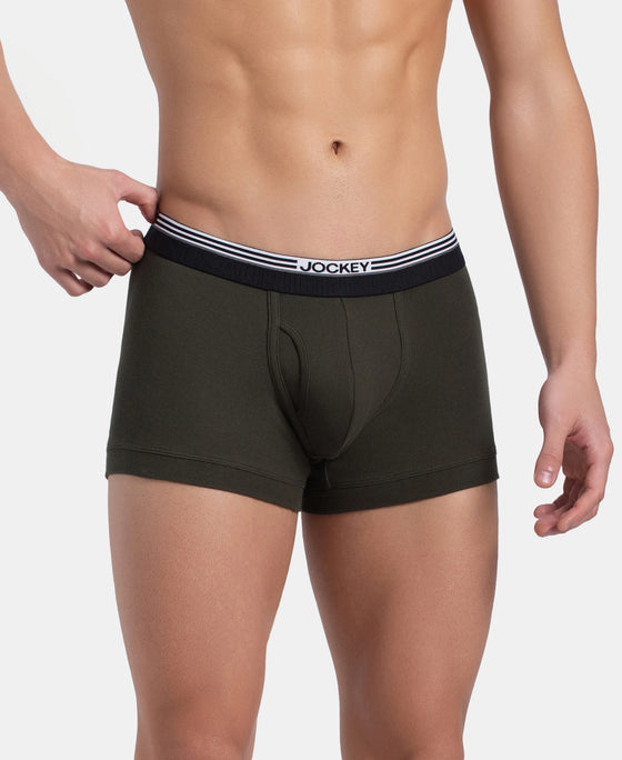 Super Combed Cotton Rib Trunk with Ultrasoft Waistband - New Olive