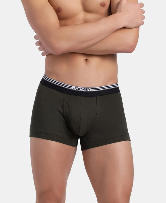 Super Combed Cotton Rib Trunk with Ultrasoft Waistband - New Olive