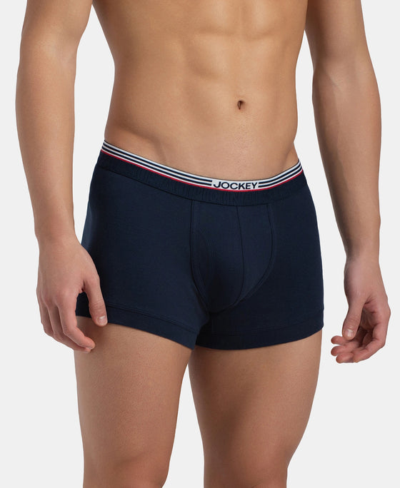 Super Combed Cotton Rib Trunk with Ultrasoft Waistband - Navy