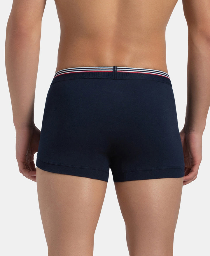 Super Combed Cotton Rib Trunk with Ultrasoft Waistband - Navy