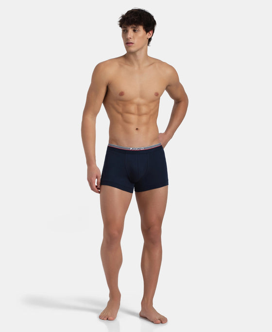 Super Combed Cotton Rib Trunk with Ultrasoft Waistband - Navy
