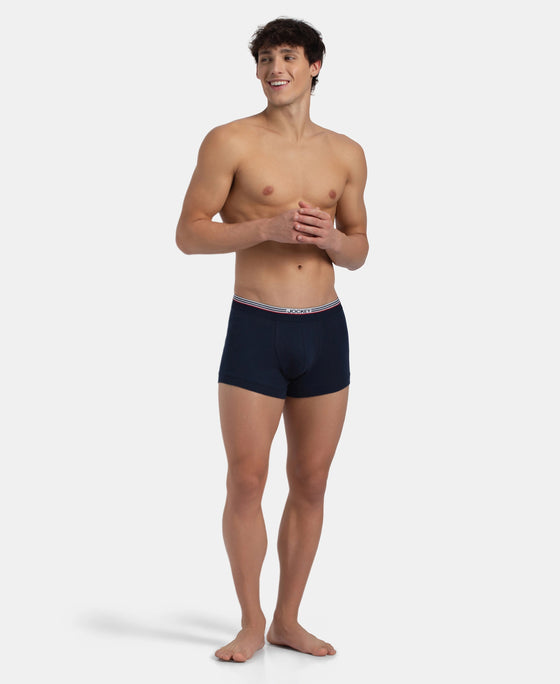 Super Combed Cotton Rib Trunk with Ultrasoft Waistband - Navy