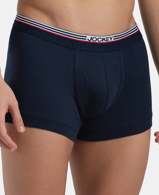 Super Combed Cotton Rib Trunk with Ultrasoft Waistband - Navy