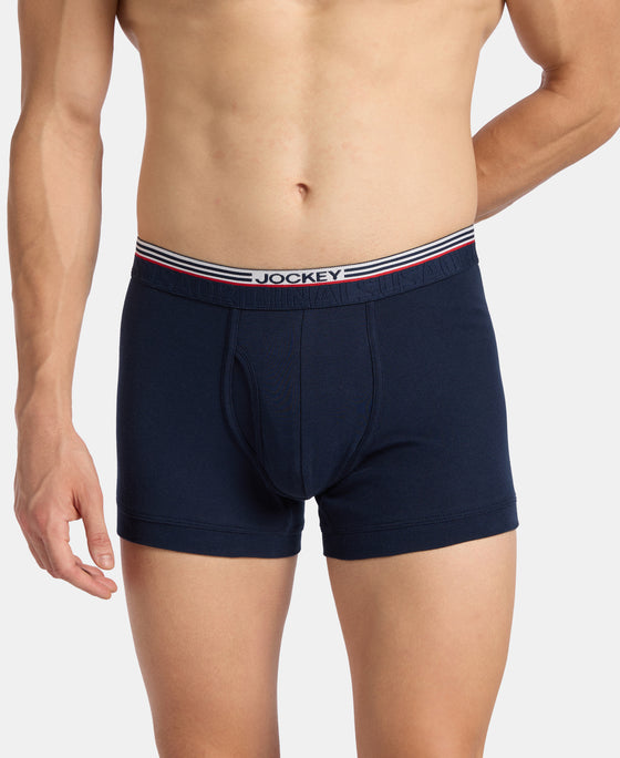 Super Combed Cotton Rib Trunk with Ultrasoft Waistband - Navy