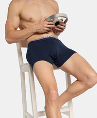 Super Combed Cotton Rib Trunk with Ultrasoft Waistband - Navy