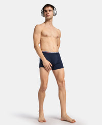 Super Combed Cotton Rib Trunk with Ultrasoft Waistband - Navy