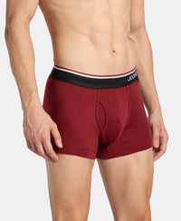 Super Combed Cotton Rib Trunk with Ultrasoft Waistband - Red Melange