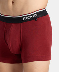 Super Combed Cotton Rib Trunk with Ultrasoft Waistband - Red Melange
