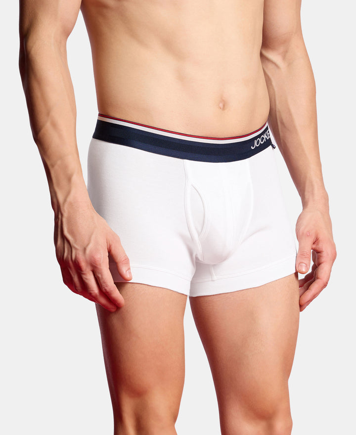 Super Combed Cotton Rib Trunk with Ultrasoft Waistband - White