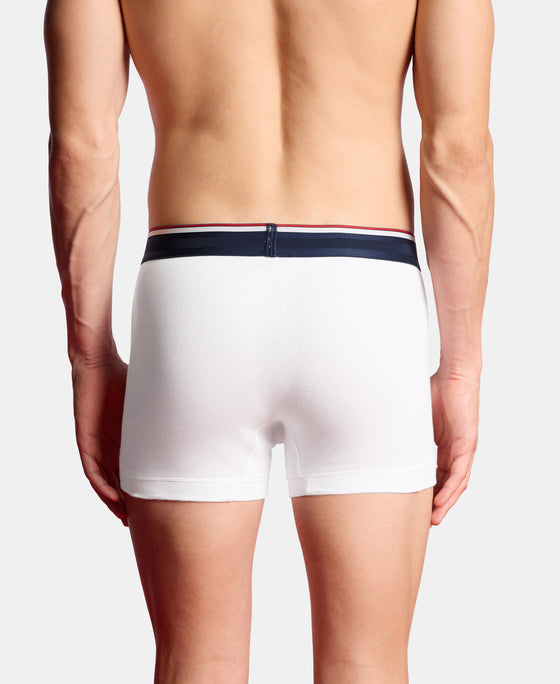 Super Combed Cotton Rib Trunk with Ultrasoft Waistband - White