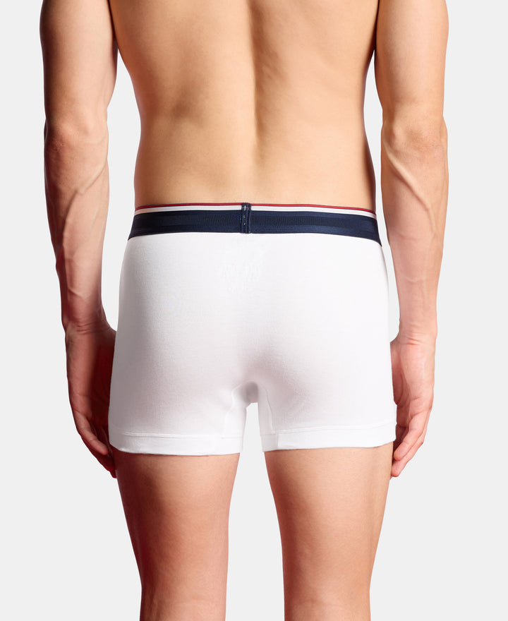 Super Combed Cotton Rib Trunk with Ultrasoft Waistband - White