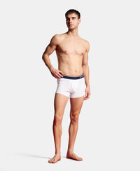 Super Combed Cotton Rib Trunk with Ultrasoft Waistband - White