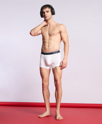 Super Combed Cotton Rib Trunk with Ultrasoft Waistband - White