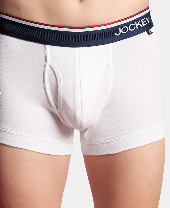 Super Combed Cotton Rib Trunk with Ultrasoft Waistband - White