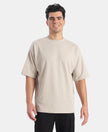 Super Combed Cotton Blend Oversized Tshirt with StayFresh Treatment - Dove