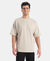 Super Combed Cotton Blend Oversized Tshirt with StayFresh Treatment - Dove