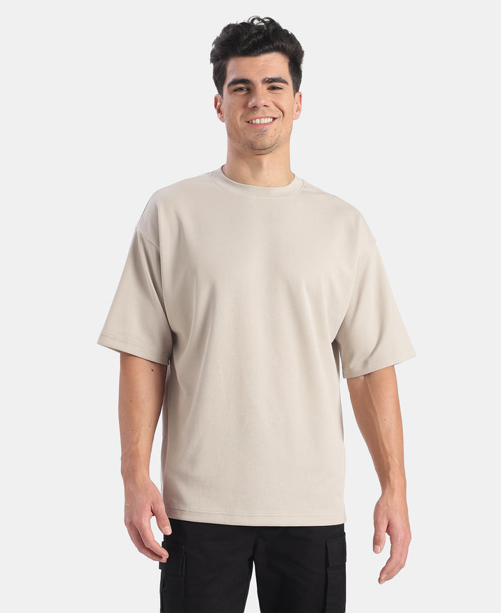 Super Combed Cotton Blend Oversized Tshirt with StayFresh Treatment - Dove
