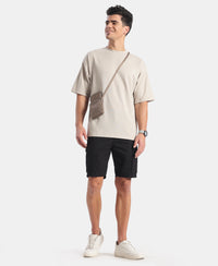 Super Combed Cotton Blend Oversized Tshirt with StayFresh Treatment - Dove
