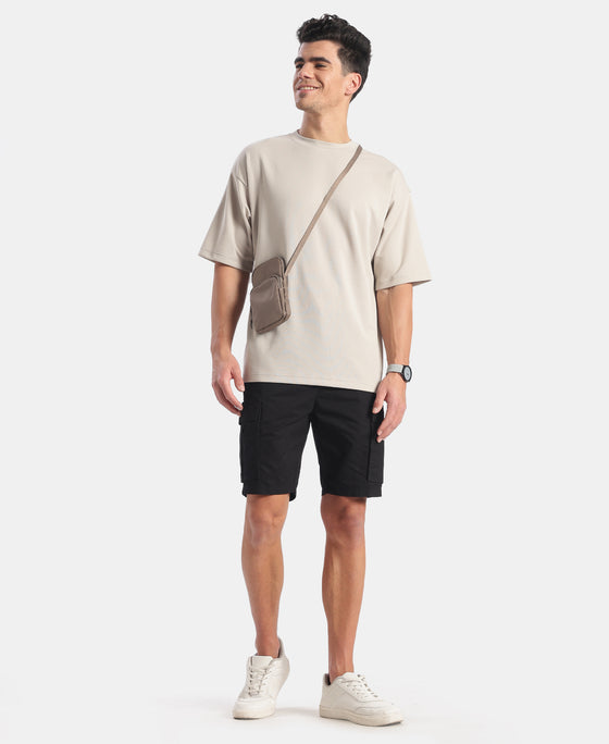 Super Combed Cotton Blend Oversized Tshirt with StayFresh Treatment - Dove
