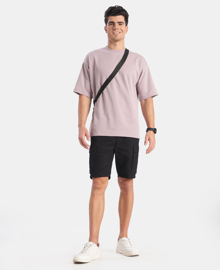 Super Combed Cotton Blend Oversized T-Shirt with StayFresh Treatment - Nirvana