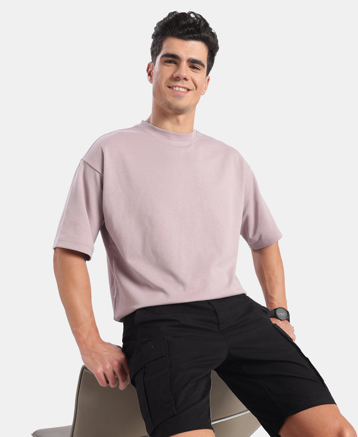 Super Combed Cotton Blend Oversized T-Shirt with StayFresh Treatment - Nirvana