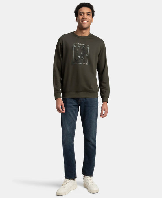 Buy Super Combed Cotton Rich French Terry Printed Sweatshirt with