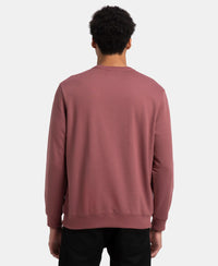 Super Combed Cotton Rich French Terry Printed Sweatshirt with Ribbed Cuffs - Wild Ginger