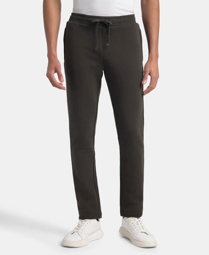 Super Combed Cotton Rich Fleece Trackpants with StayWarm Technology - Olive