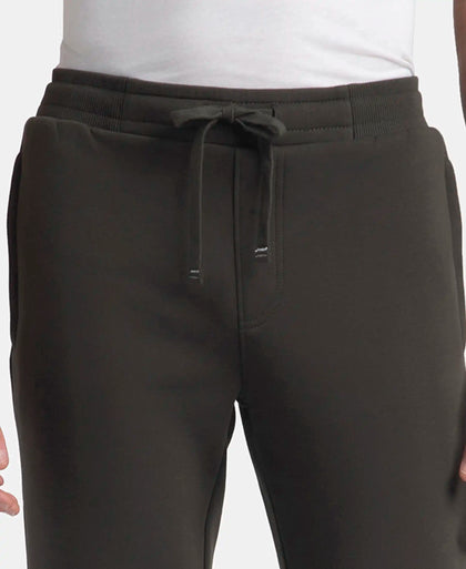 Super Combed Cotton Rich Fleece Trackpants with StayWarm Technology - Olive