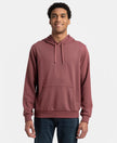 Super Combed Cotton Rich French Terry Hoodie Sweatshirt with Ribbed Cuffs - Wild Ginger