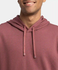 Super Combed Cotton Rich French Terry Hoodie Sweatshirt with Ribbed Cuffs - Wild Ginger