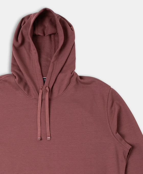 Super Combed Cotton Rich French Terry Hoodie Sweatshirt with Ribbed Cuffs - Wild Ginger