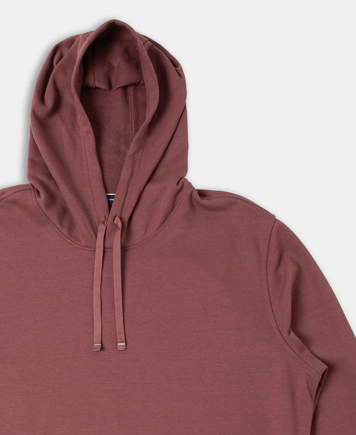 Super Combed Cotton Rich French Terry Hoodie Sweatshirt with Ribbed Cuffs - Wild Ginger