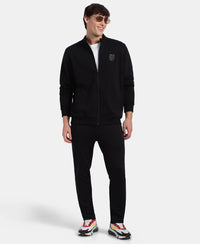 Super Combed Cotton Rich Fleece Jacket with StayWarm Technology - Black