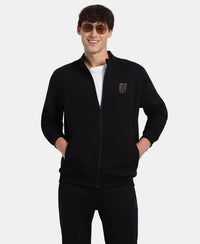 Super Combed Cotton Rich Fleece Jacket with StayWarm Technology - Black